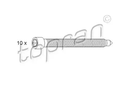 Комплект болтов головки цилидра TOPRAN купить