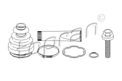Комплект пылника, приводной вал TOPRAN купить