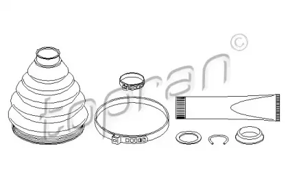 Комплект пылника, приводной вал TOPRAN купить