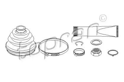 Комплект пылника, приводной вал TOPRAN купить