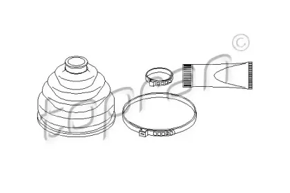 Комплект пылника, приводной вал TOPRAN купить