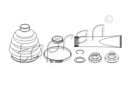 Комплект пылника, приводной вал TOPRAN купить