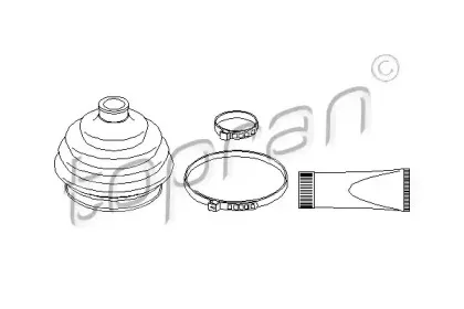 Комплект пылника, приводной вал TOPRAN купить