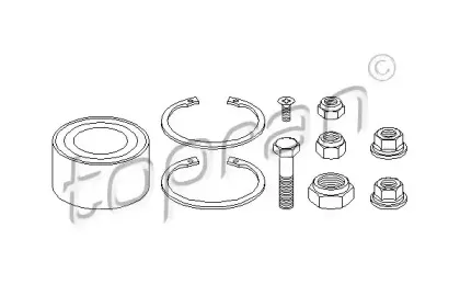 Комплект подшипника ступицы колеса TOPRAN купить
