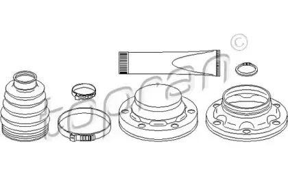 Комплект пылника, приводной вал TOPRAN купить