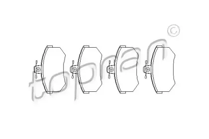 Комплект тормозных колодок, дисковый тормоз TOPRAN купить
