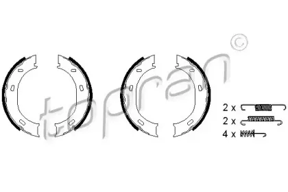 Комплект тормозных колодок, стояночная тормозная система TOPRAN купить