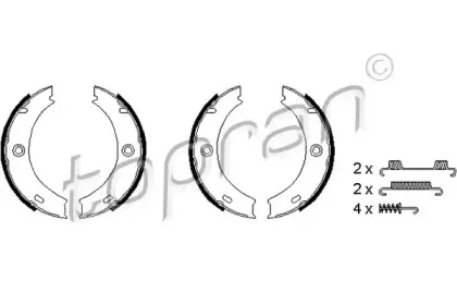 Комплект тормозных колодок, стояночная тормозная система TOPRAN купить