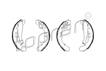Комплект тормозных колодок TOPRAN купить