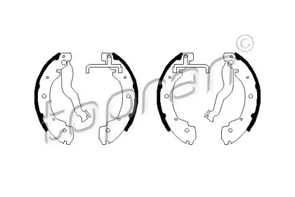 Комплект тормозных колодок TOPRAN купить
