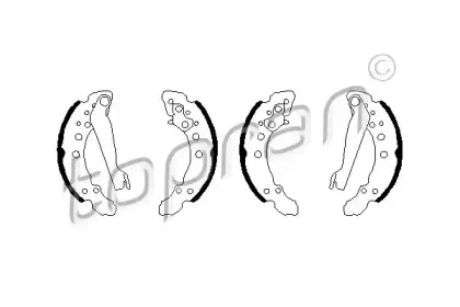 Комплект тормозных колодок TOPRAN купить