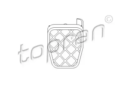 Педальные накладка, педаль тормоз TOPRAN купить