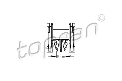 Зажим, молдинг / защитная накладка TOPRAN купить