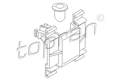 Зажим, молдинг / защитная накладка TOPRAN купить