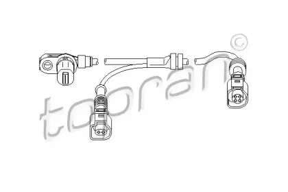 Датчик, частота вращения колеса TOPRAN купить