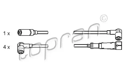 Комплект проводов зажигания TOPRAN купить