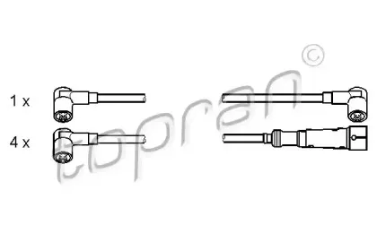 Комплект проводов зажигания TOPRAN купить