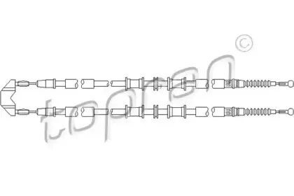 Трос, стояночная тормозная система TOPRAN купить