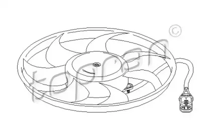 Вентилятор, охлаждение двигателя TOPRAN купить