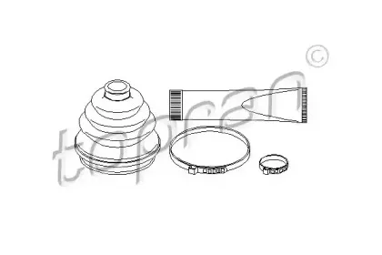Комплект пылника, приводной вал TOPRAN купить