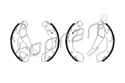 Комплект тормозных колодок TOPRAN купить