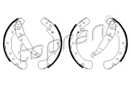 Комплект тормозных колодок TOPRAN купить