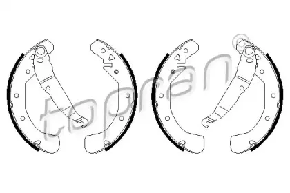 Комплект тормозных колодок TOPRAN купить