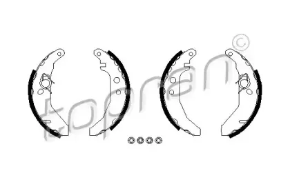 Комплект тормозных колодок TOPRAN купить