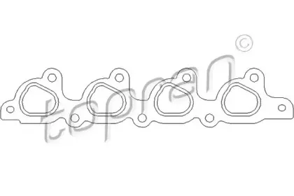 Прокладка, выпускной коллектор TOPRAN купить