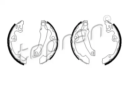Комплект тормозных колодок TOPRAN купить