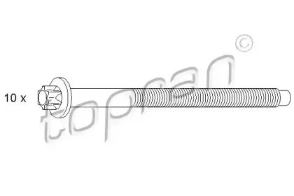 Комплект болтов головки цилидра TOPRAN купить