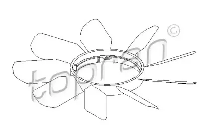 Крыльчатка вентилятора, охлаждение двигателя TOPRAN купить