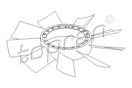 Крыльчатка вентилятора, охлаждение двигателя TOPRAN купить