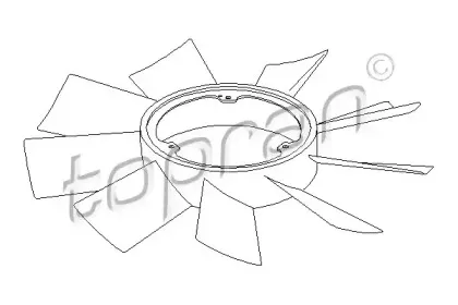 Крыльчатка вентилятора, охлаждение двигателя TOPRAN купить