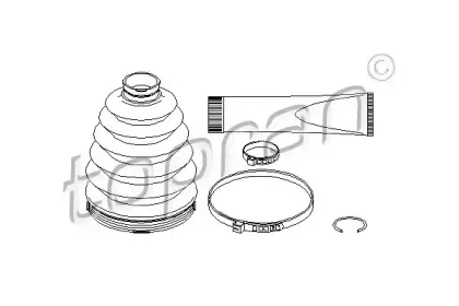 Комплект пылника, приводной вал TOPRAN купить