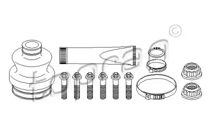 Комплект пылника, приводной вал TOPRAN купить