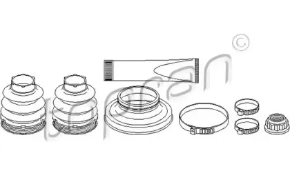 Комплект пылника, приводной вал TOPRAN купить