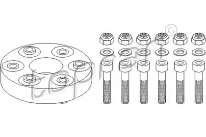 Шарнир, продольный вал TOPRAN купить