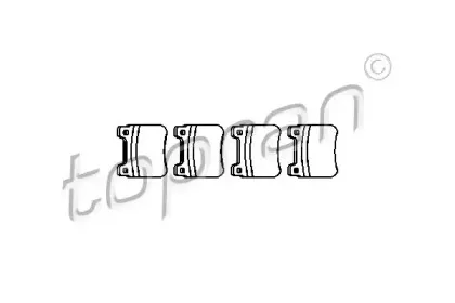 Комплект тормозных колодок, дисковый тормоз TOPRAN купить