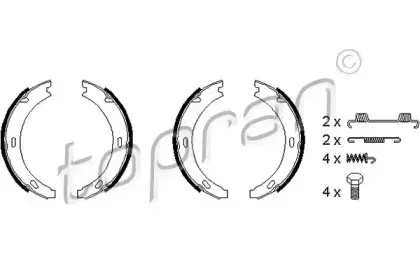 Комплект тормозных колодок, стояночная тормозная система TOPRAN купить