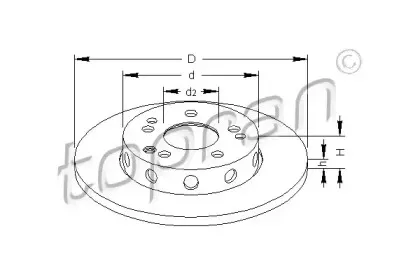 Тормозной диск TOPRAN купить