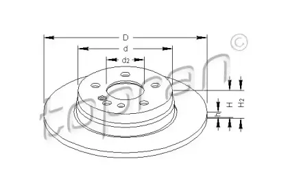Тормозной диск TOPRAN купить