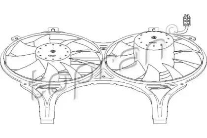 Вентилятор, охлаждение двигателя TOPRAN купить