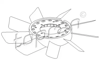 Крыльчатка вентилятора, охлаждение двигателя TOPRAN купить