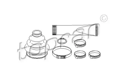 Комплект пылника, приводной вал TOPRAN купить