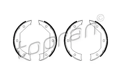 Комплект тормозных колодок, стояночная тормозная система TOPRAN купить