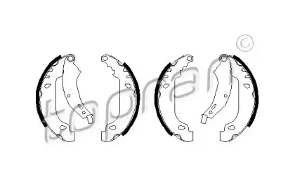 Комплект тормозных колодок TOPRAN купить