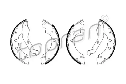 Комплект тормозных колодок TOPRAN купить