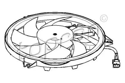 Вентилятор, охлаждение двигателя TOPRAN купить