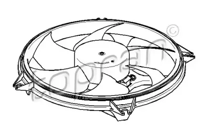 Вентилятор, охлаждение двигателя TOPRAN купить